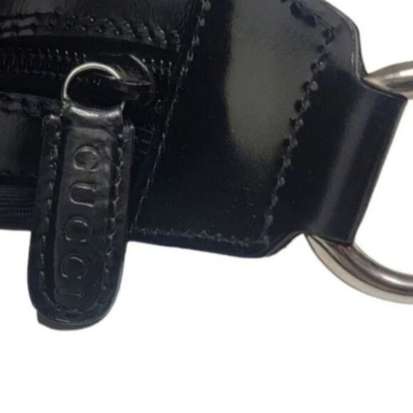 💙GUCCI Black nylon fabric bamboo top handle satchel bag. - Picture 7 of 11